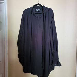 Killstar Black Bow Neck Tunic Shirt